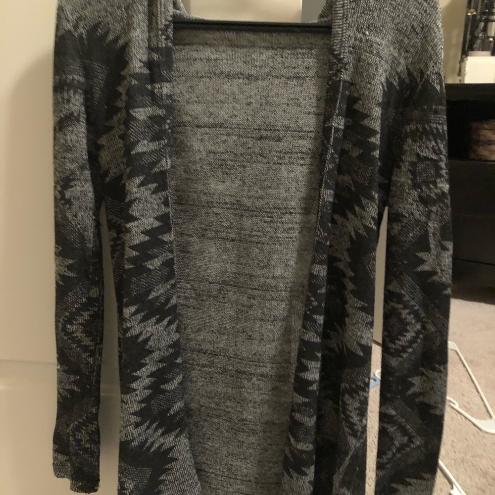 Charlotte Russe Aztec cardigan w hoodie